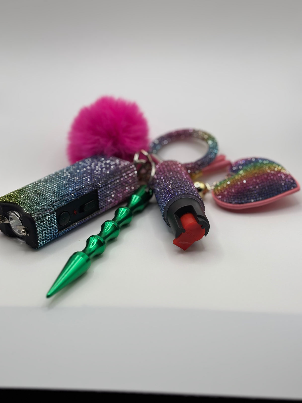 Multicolor Glitter Keychains