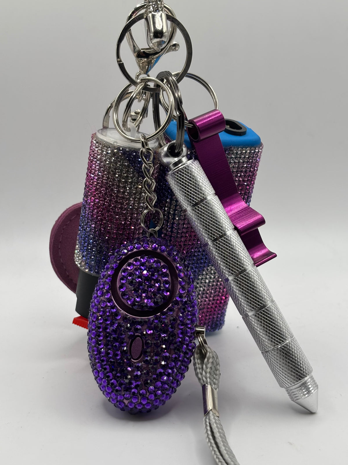 Multicolor Glitter Keychains