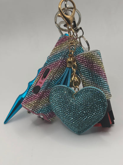 Multicolor Glitter Keychains