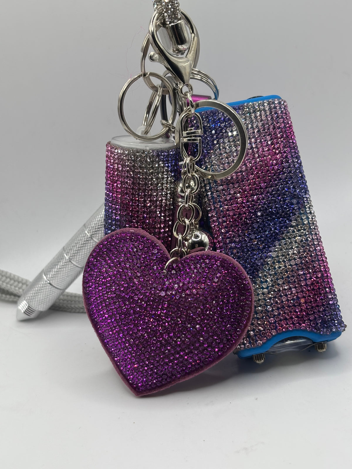 Multicolor Glitter Keychains