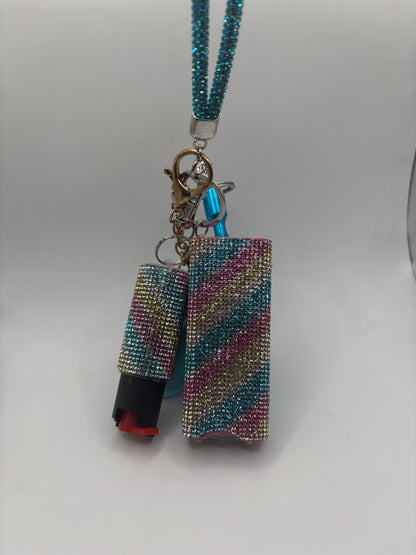 Multicolor Glitter Keychains