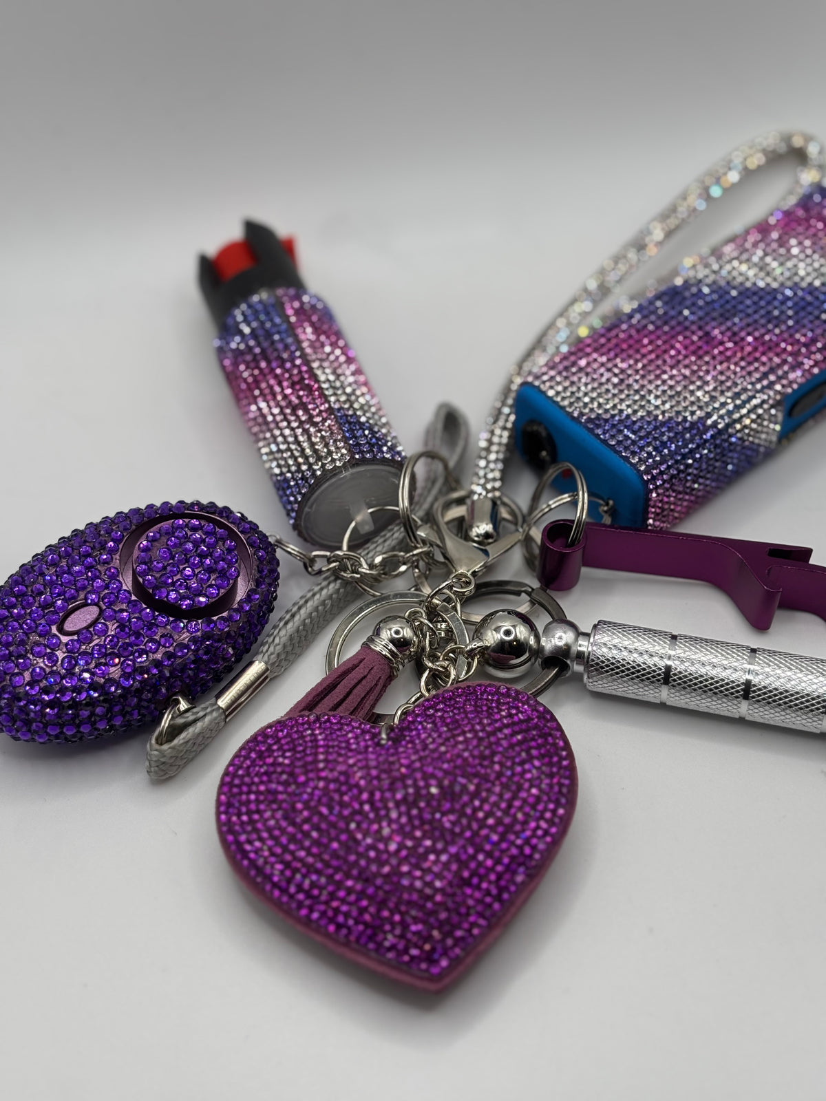 Multicolor Glitter Keychains