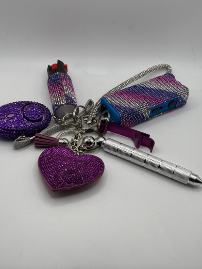 Multicolor Glitter Keychains
