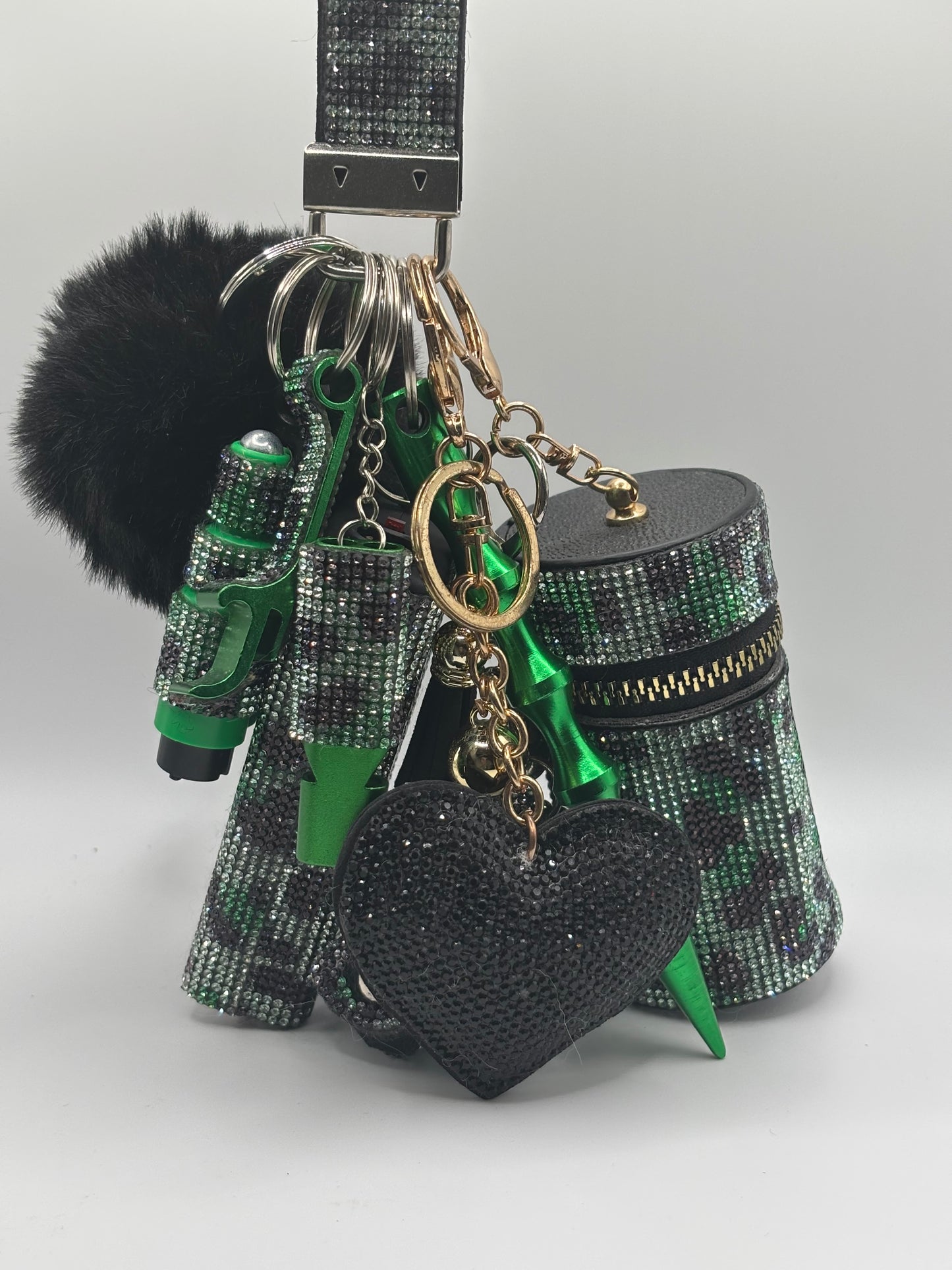 Glitter Leopard Print Keychains
