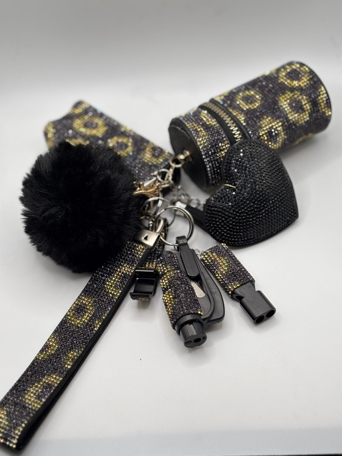 Multicolor Glitter Keychains