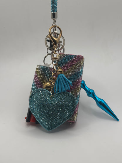 Multicolor Glitter Keychains
