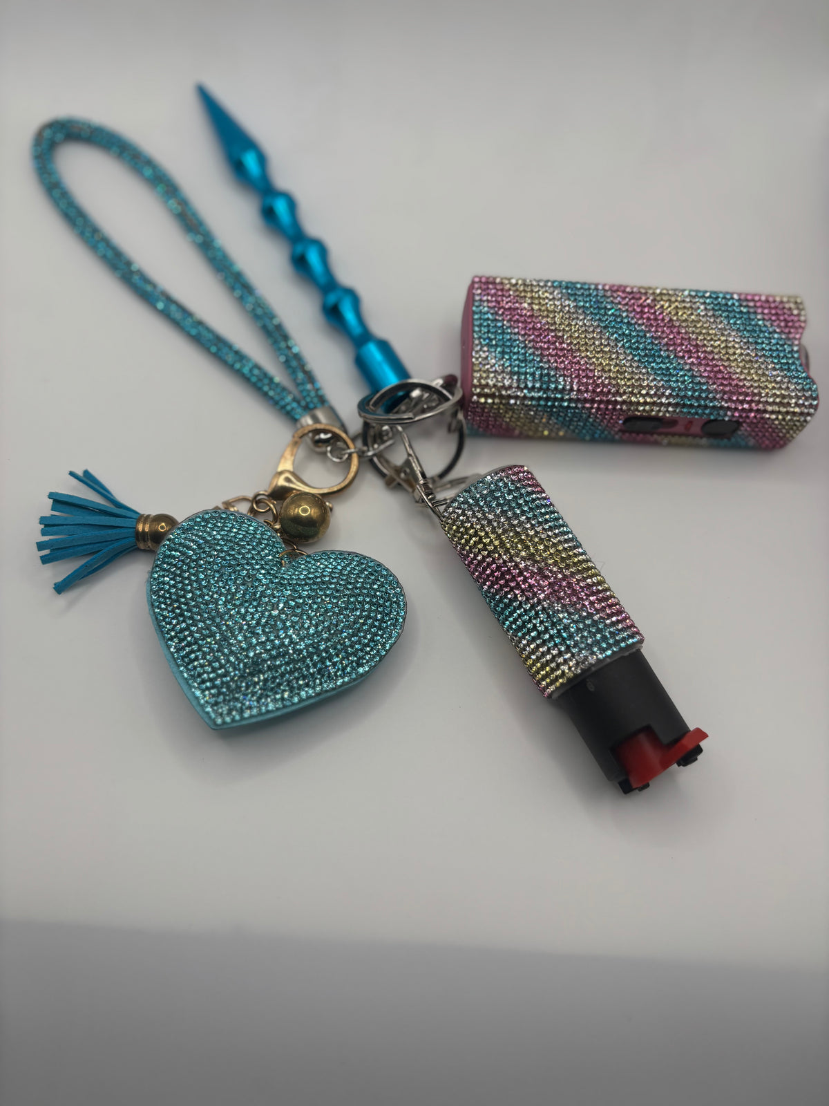 Multicolor Glitter Keychains