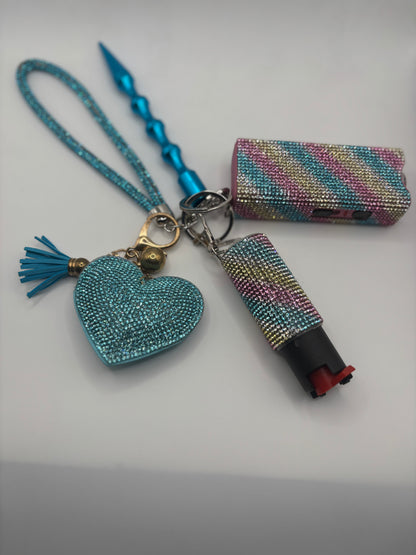 Multicolor Glitter Keychains