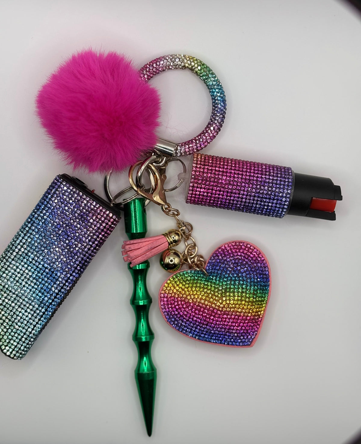 Multicolor Glitter Keychains