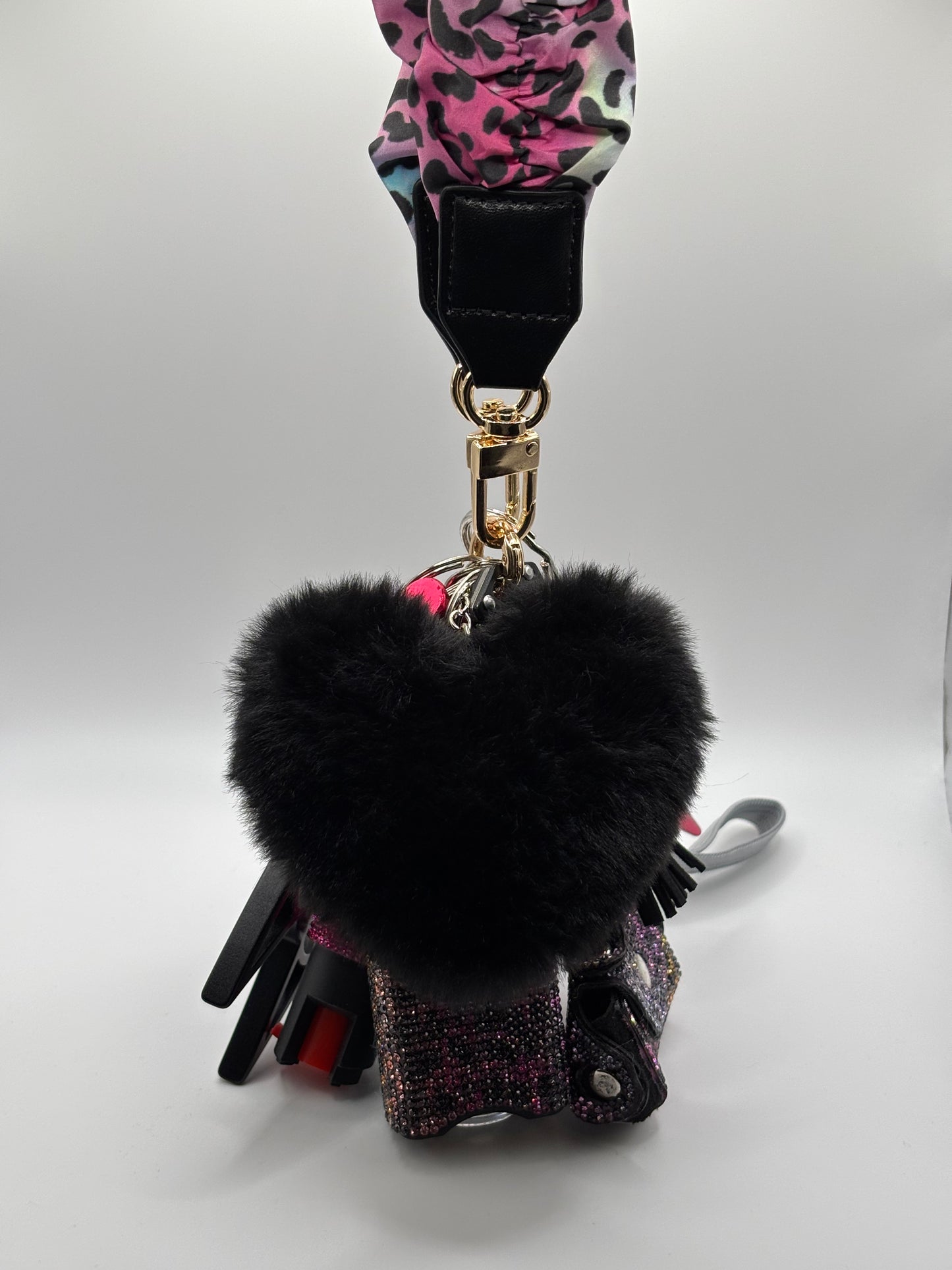 Glitter Leopard Print Keychains